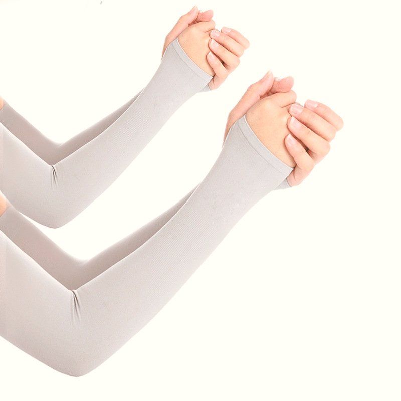 Arm Sleeves (2 Pairs) — Lightweight Stretch Knit with Thumb Hole — view 3