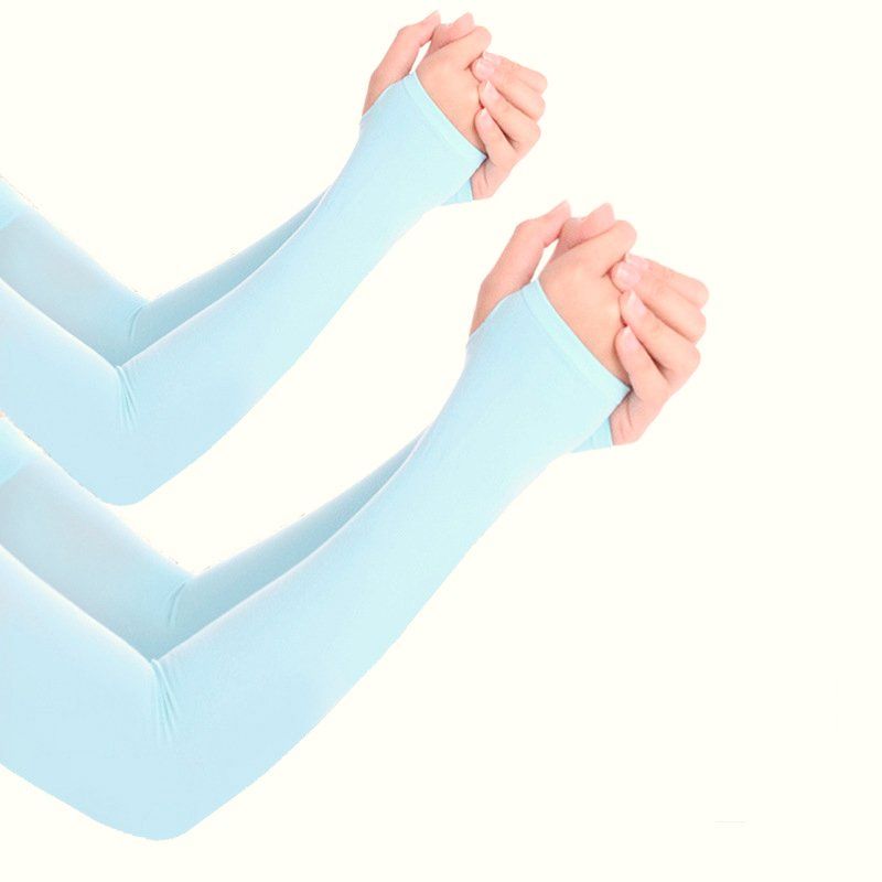 Arm Sleeves (2 Pairs) — Lightweight Stretch Knit with Thumb Hole — view 4