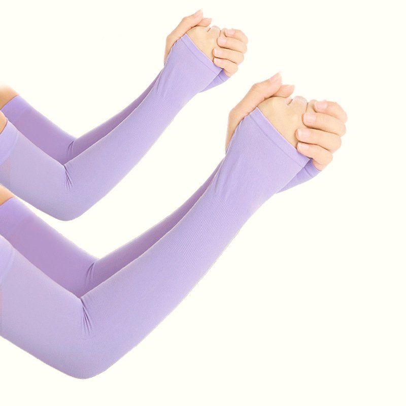 Arm Sleeves (2 Pairs) — Lightweight Stretch Knit with Thumb Hole — view 7