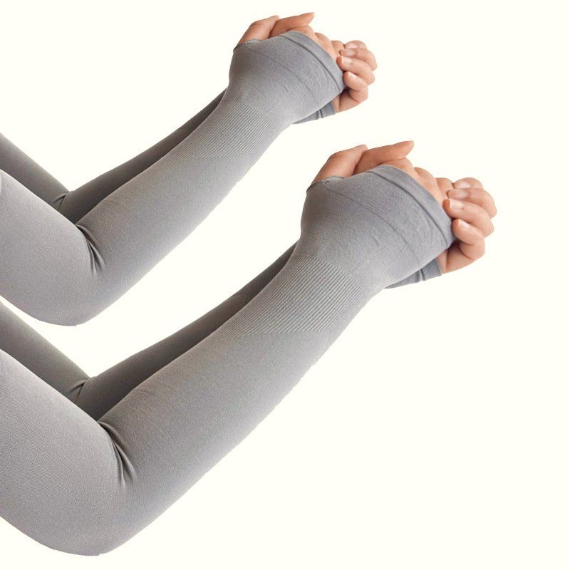Arm Sleeves (2 Pairs) — Lightweight Stretch Knit with Thumb Hole — view 9