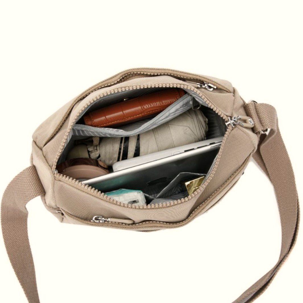 Everyday Crossbody Bag — Lightweight Twill, Multi-Pocket, Adjustable Strap — view 11