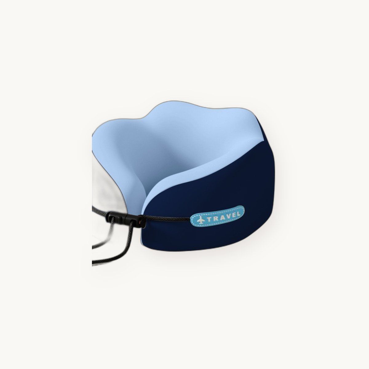 Memory Foam Travel Neck Pillow — Contoured Support with Adjustable Toggle — view 4