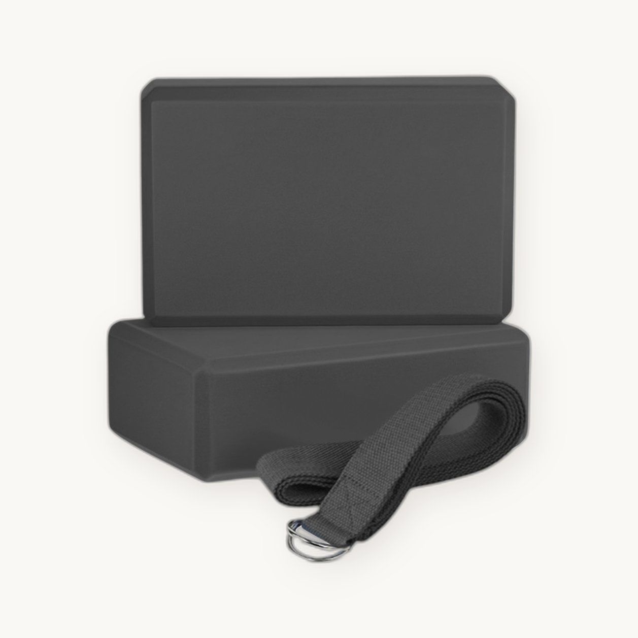 Yoga Blocks Set of 2 with Stretch Strap — EVA Foam, 9"×6"×3", 6-ft Strap — view 6